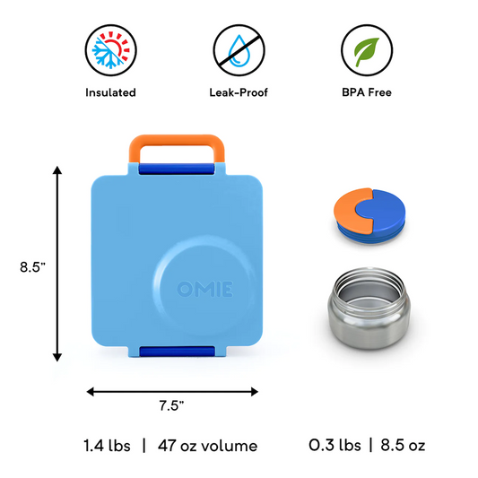 OmieBox Hot & Cold Lunchbox Blue Sky