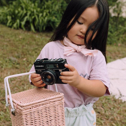 Piki Rattan Basket Rose