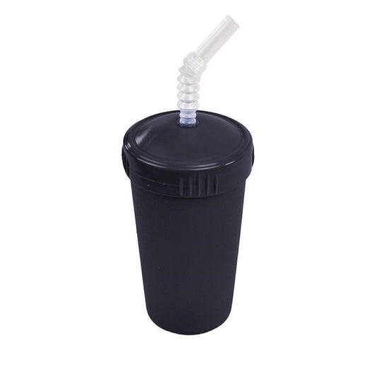 Straw Cup With Reusable Straw Black