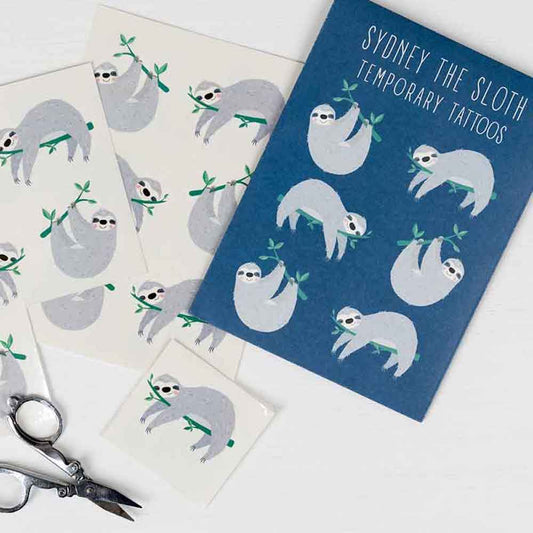 Sydney The Sloth Temporary Tattoos