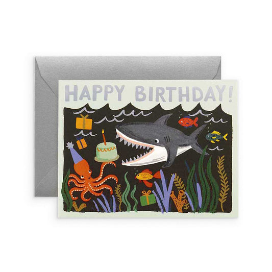 Shark Birthday Greeting Card