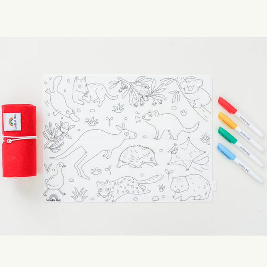 Baby Australian Animals Reusable Colouring Mat