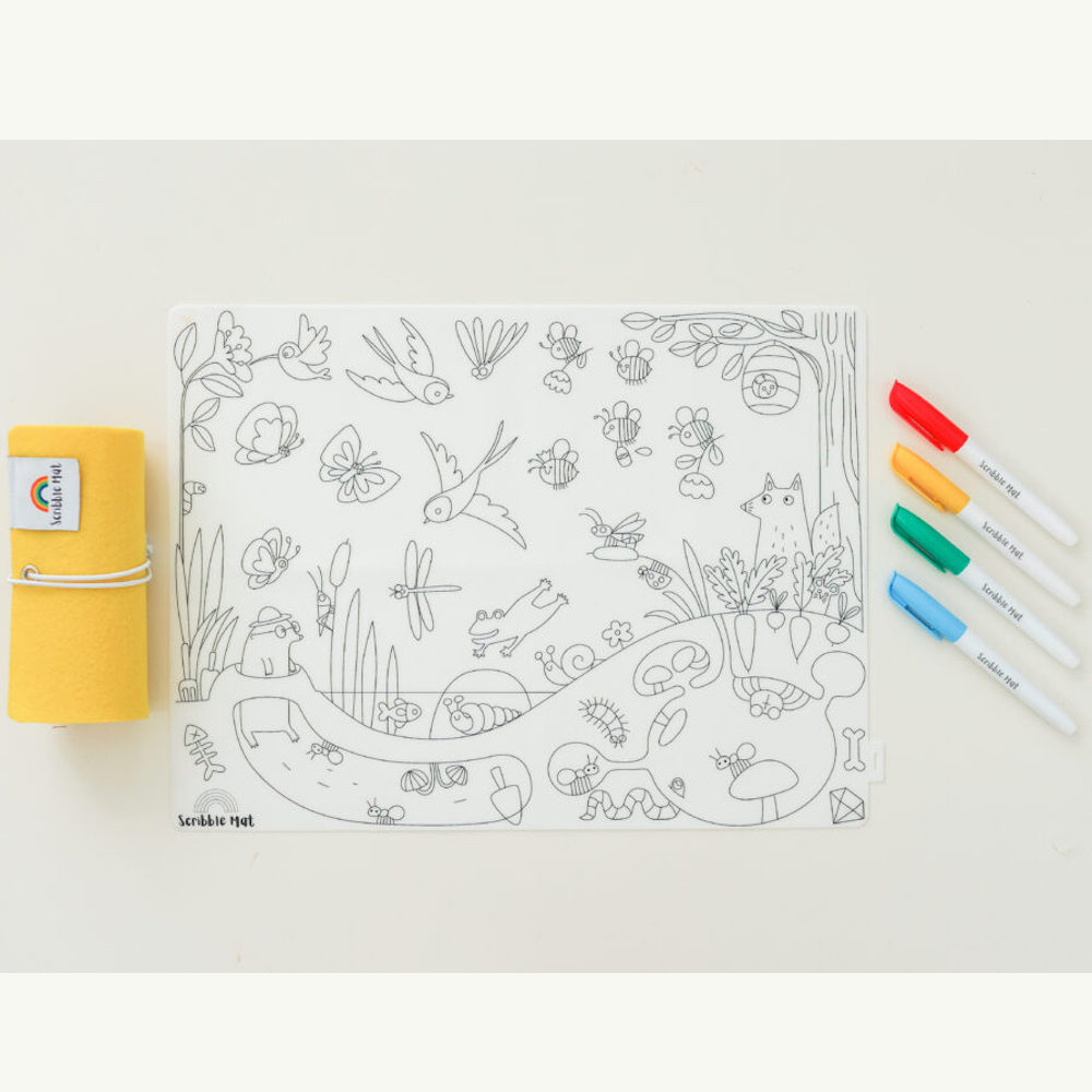 In The Garden Reusable Colouring Mat