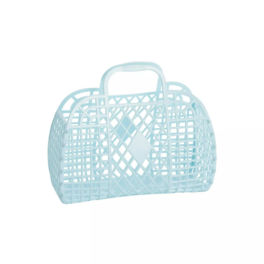 Retro Basket Small Blue