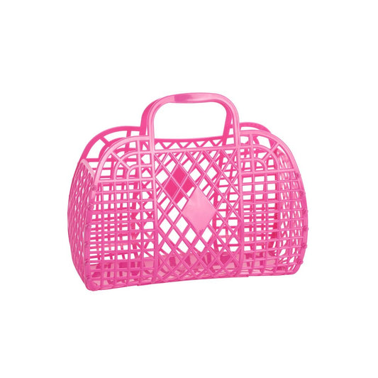 Retro Basket Small Berry Pink