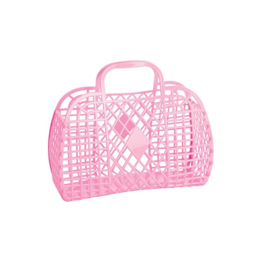 Retro Basket Small Bubblegum Pink