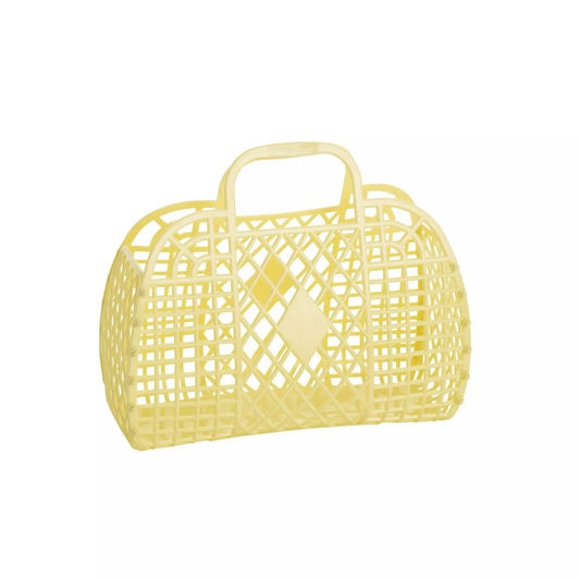 Retro Basket Small Yellow