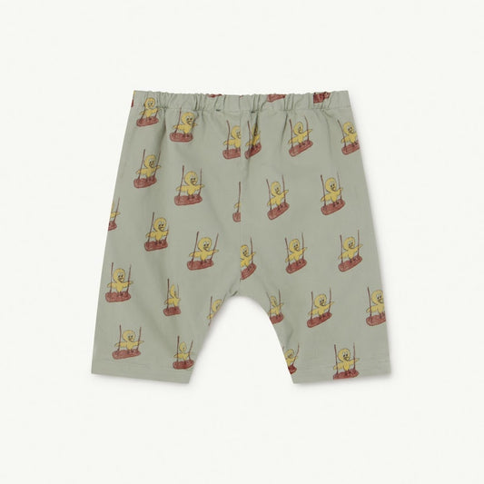 Elephant Baby Trousers Soft Green Birds - Size 6m