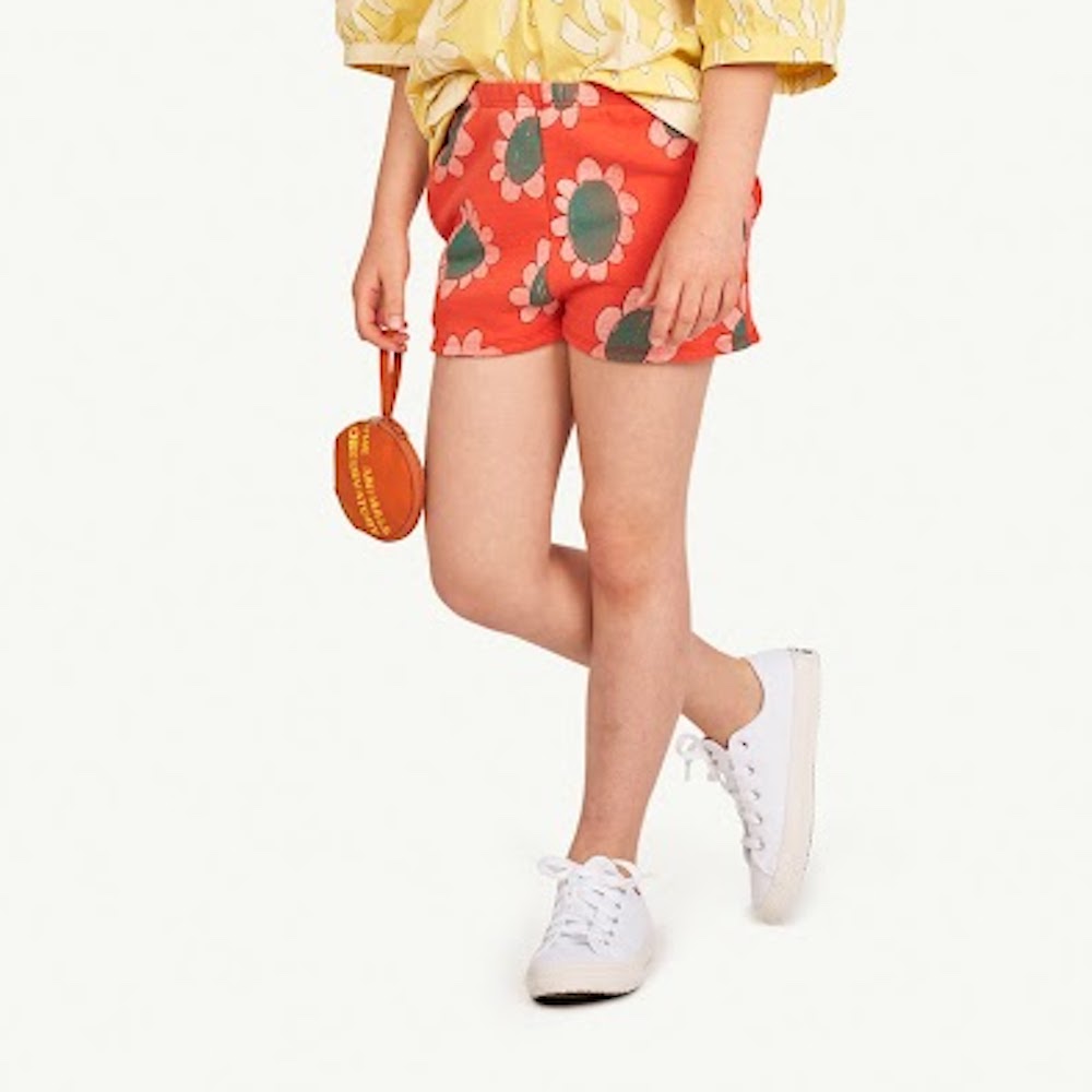 Hedgehog Kids Pants Red Flowers
